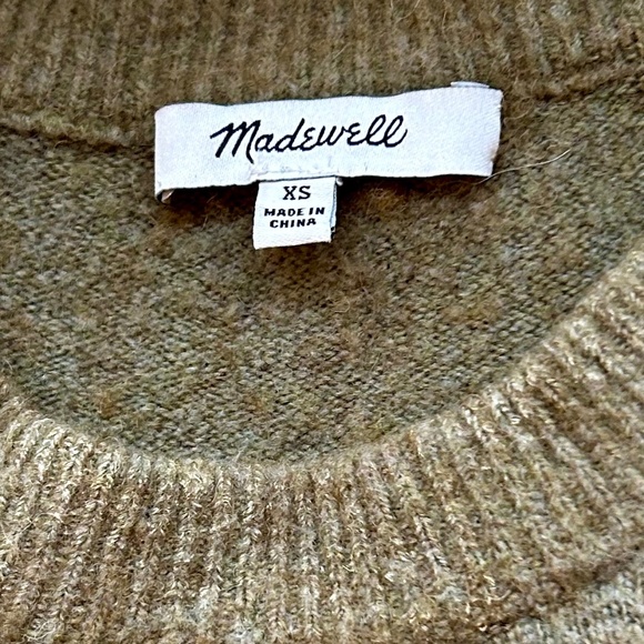 Madewell Heather Fern Westlake Pullover Sweater in Coziest Yarn Size XS - Picture 5 of 5